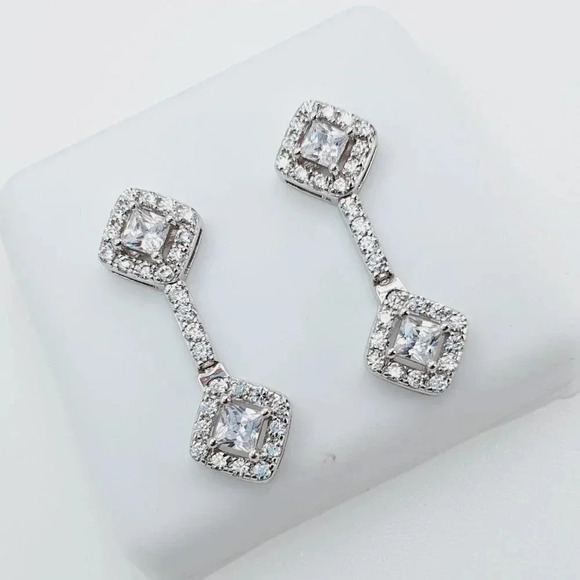 "925 Sterling Silver Cubic Zirconia Earrings, U19254677 - Picture 10 of 11